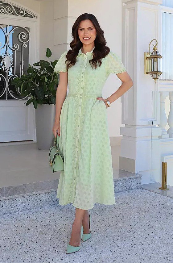 Vestido premium Julia chiffon devorê, forrado - Imagem 3