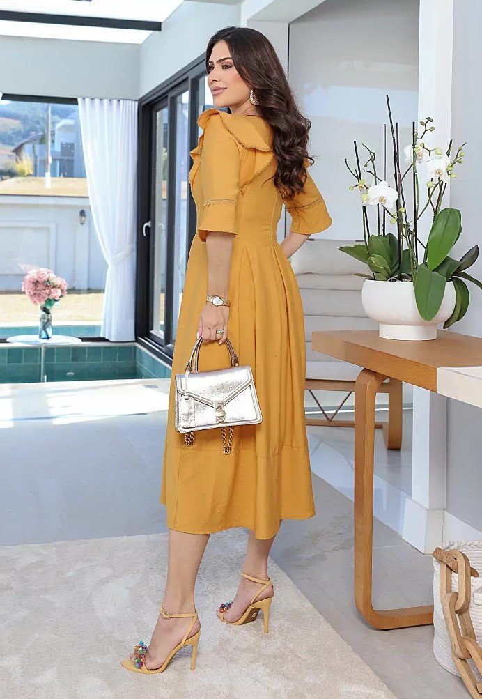 PROMOÇÃO - Vestido premium Ana em viscose, forrado - Imagem 2