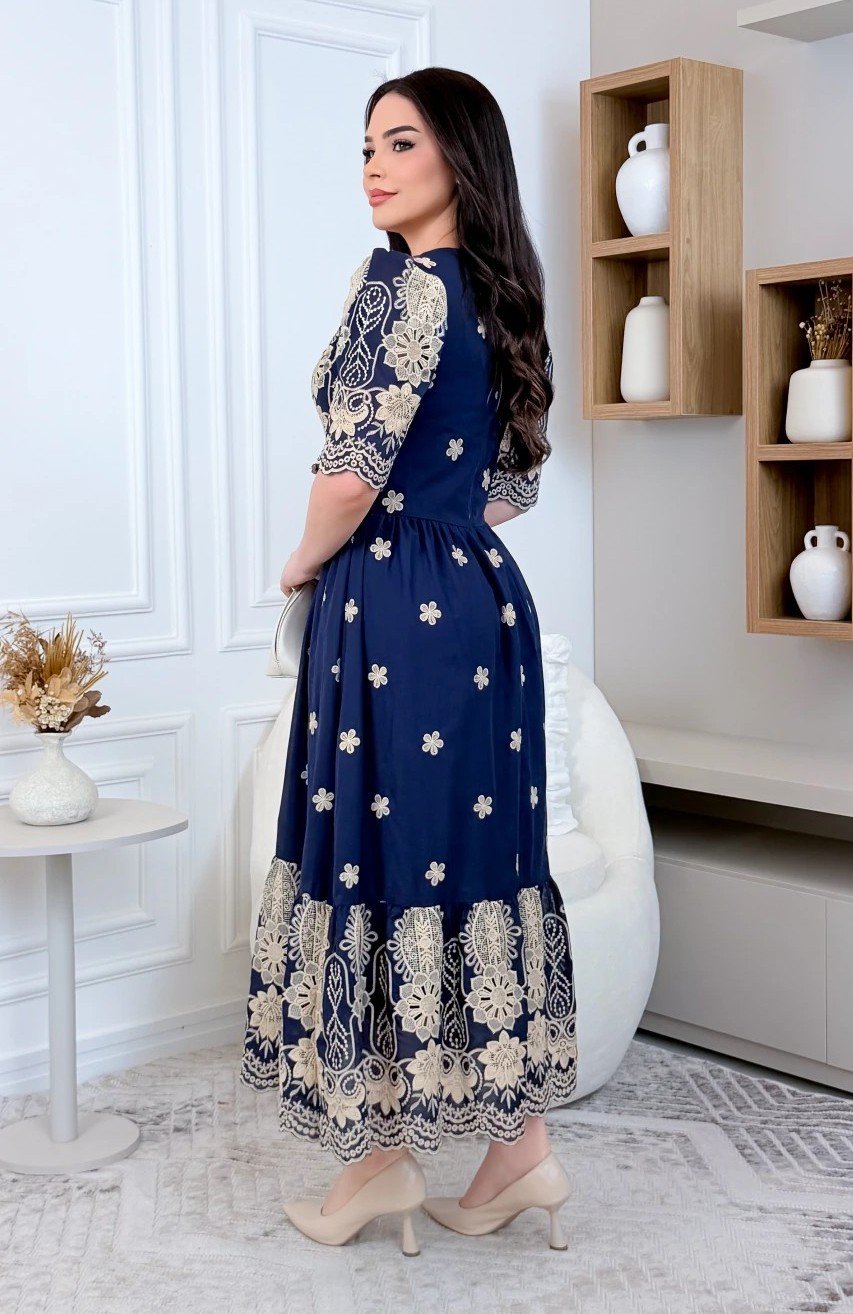 Vestido premium Liv em lese algodão, forrado - Imagem 9