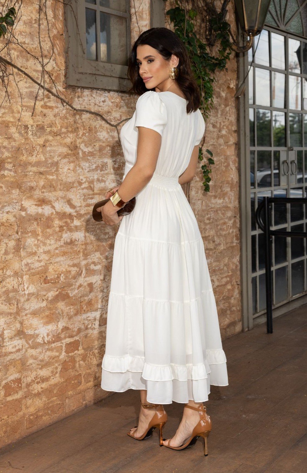 Vestido premium Sofia feito em chiffon, forrado - Imagem 8
