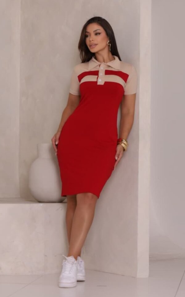Vestido moletinho Mirian com elastano e bolso