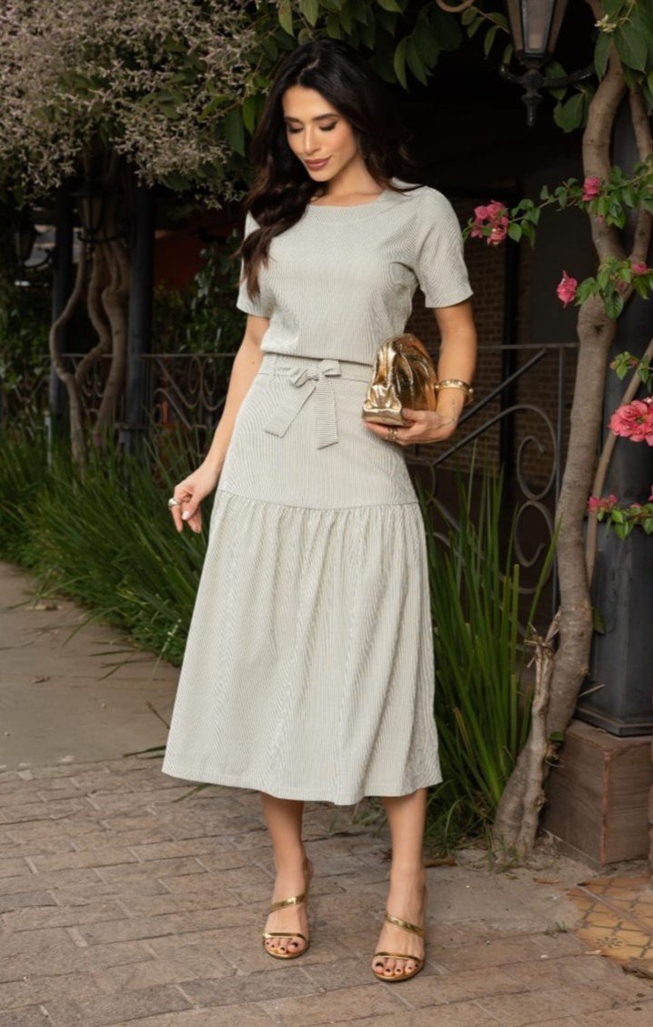 Conjunto premium Clara em Stripe Riviera forrado - Imagem 4