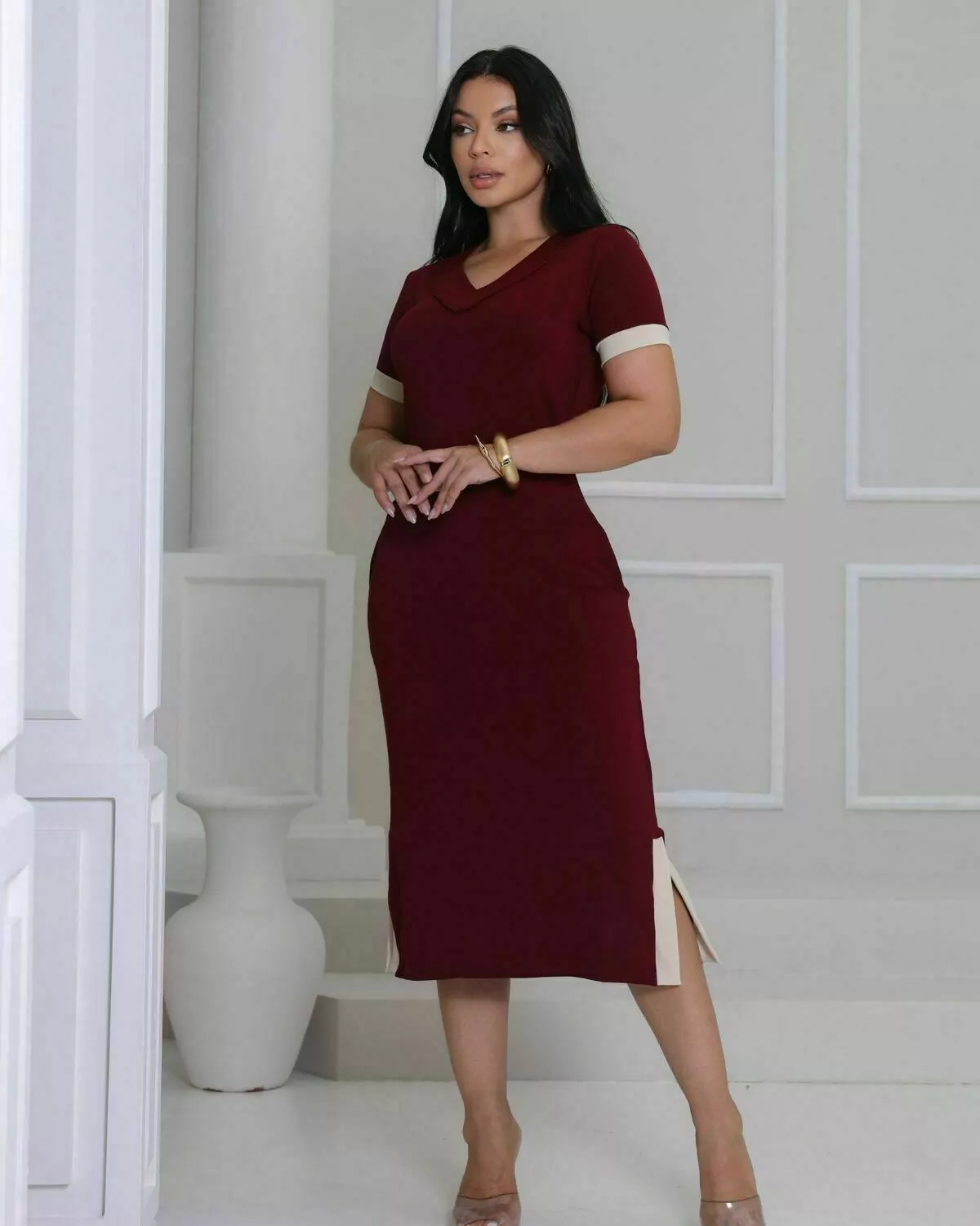 Vestido moletinho Jucy com elastano e bolso - Imagem 9