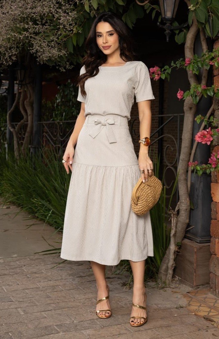 Conjunto premium Clara em Stripe Riviera forrado - Imagem 7